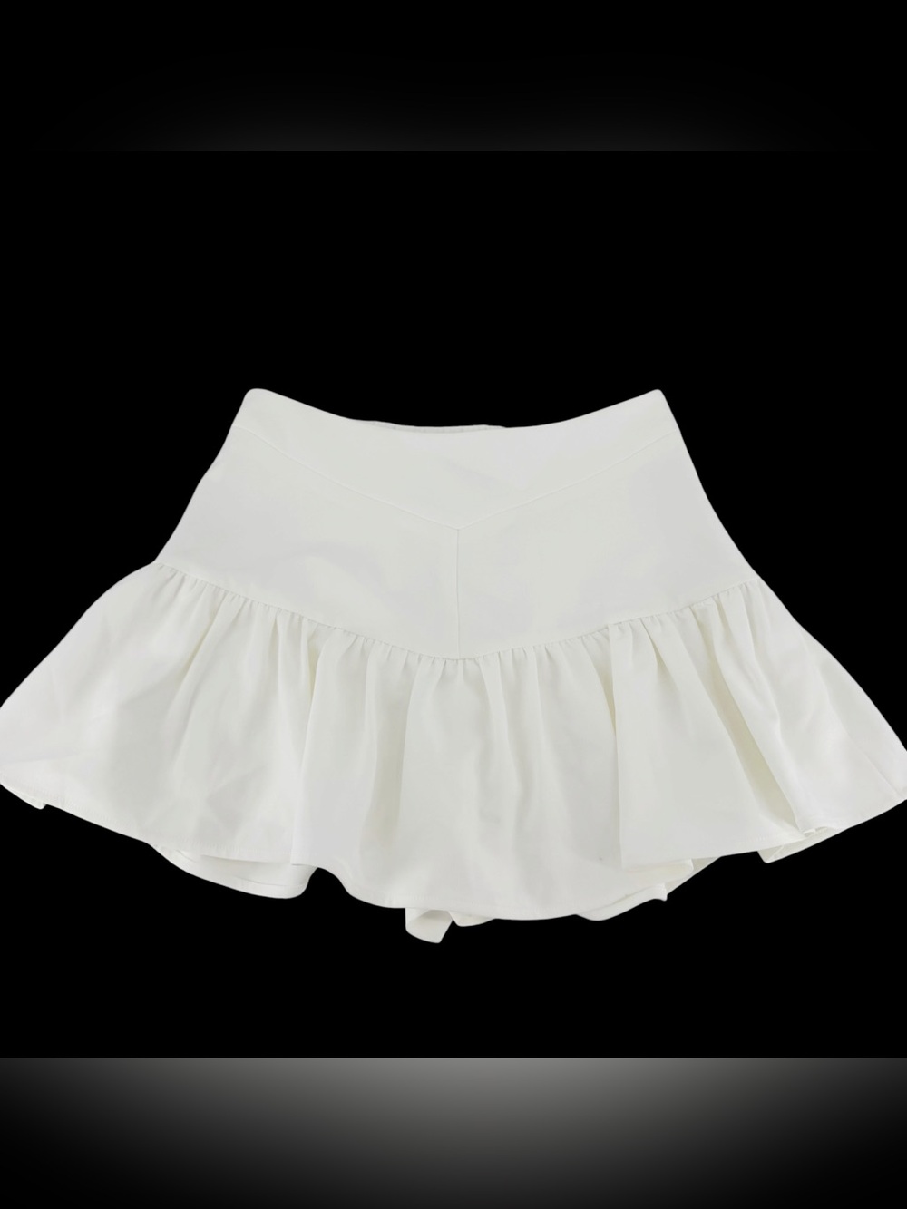 NWT Endless Rose White Ruffle Mini Skirt Skort S